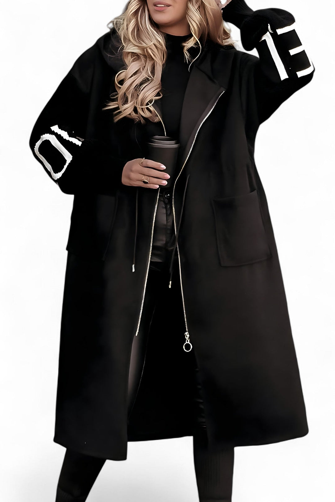 Rosa | Cárdigan-abrigo elegante con capucha