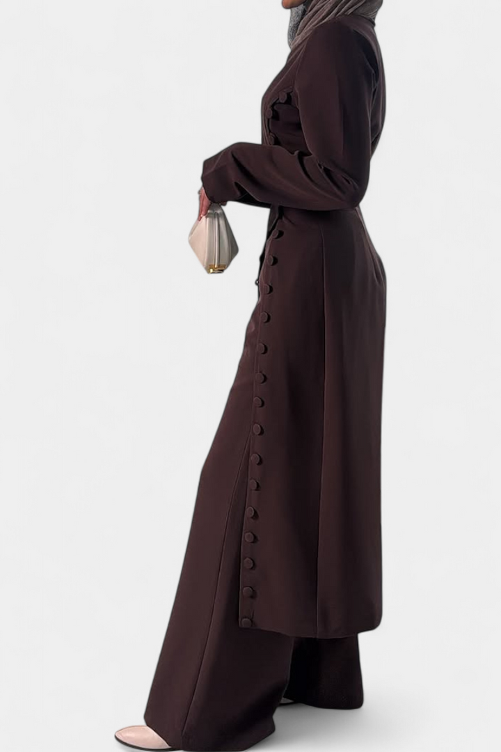 Melissa Conjunto Casual Suave de Blusa con Botones y Pantalones Largos