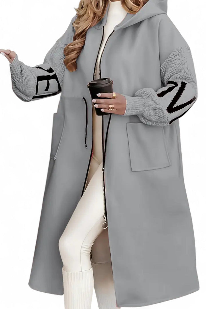 Rosa | Cárdigan-abrigo elegante con capucha