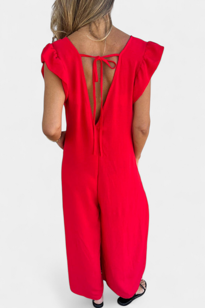 Isela Mono de Cuello en V con Estampado de Leopardo