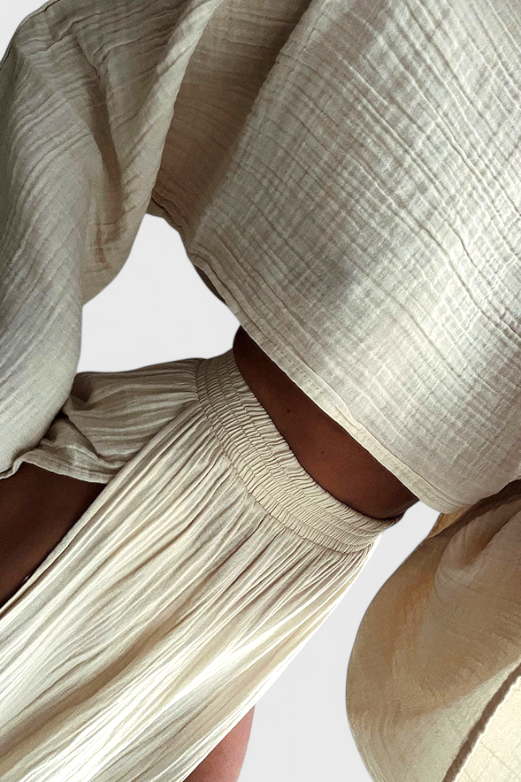 Martha Conjunto de Dos Piezas con Falda de Abertura Alta