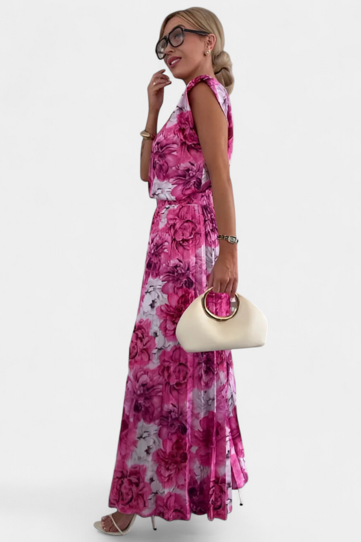 Liora Conjunto de Dos Piezas con Pantalón Plisado de Pierna Ancha