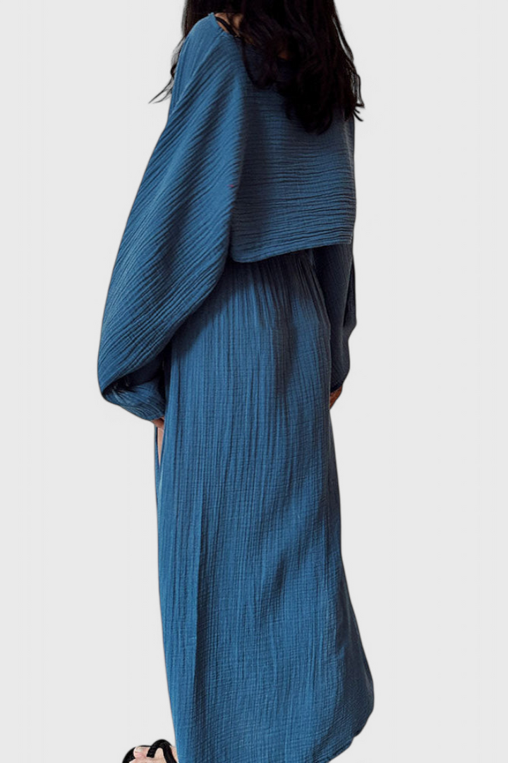 Martha Conjunto de Dos Piezas con Falda de Abertura Alta