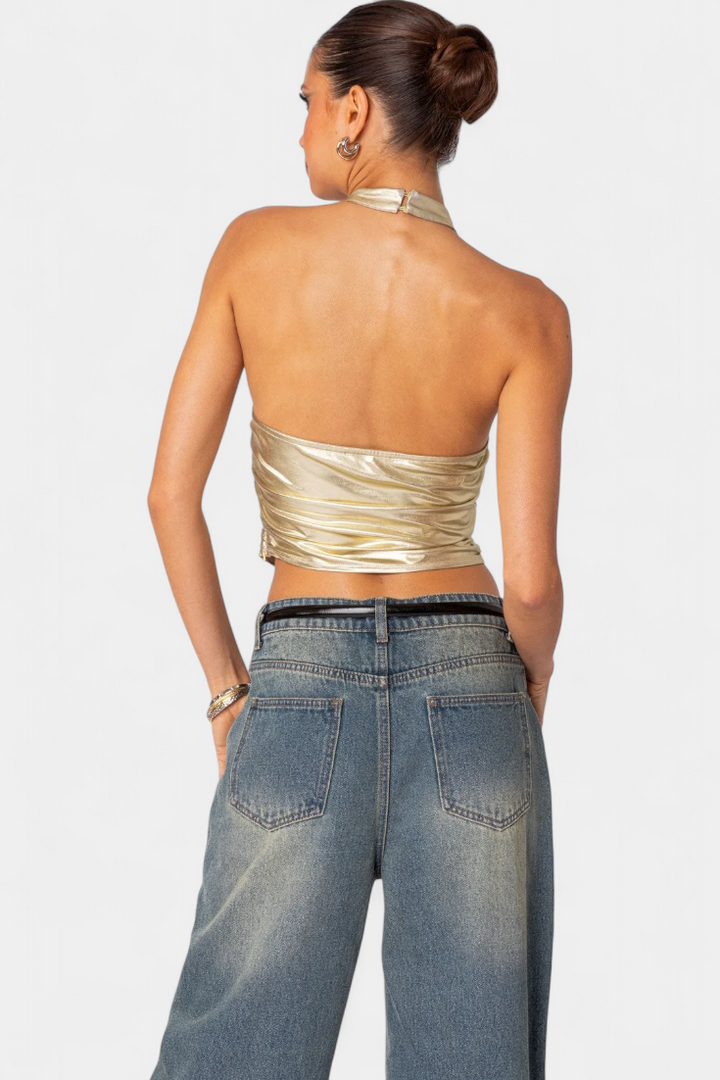 Anna Top Halter Metálico Karter